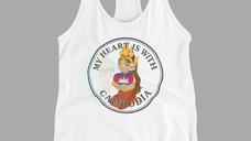 My heart is with Cambodia - Apsara Woman Tank Top