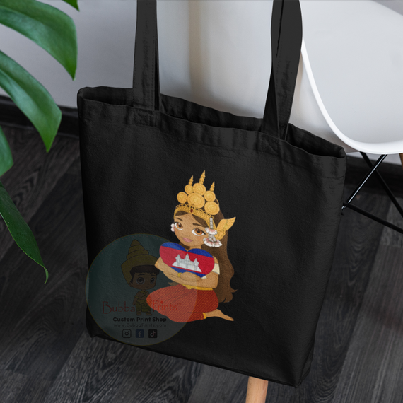 My heart is with Cambodia Canvas Tote Bag