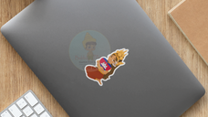 My heart is with Cambodia Sticker